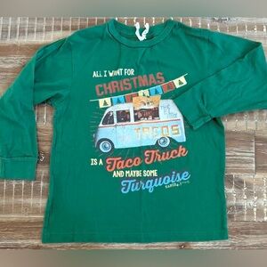 Children’s Boutique Christmas Holiday Long Sleeve shirt Taco truck 100% cotton